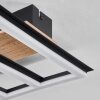 Nganbeto Deckenleuchte LED Holzoptik, Schwarz, 1-flammig