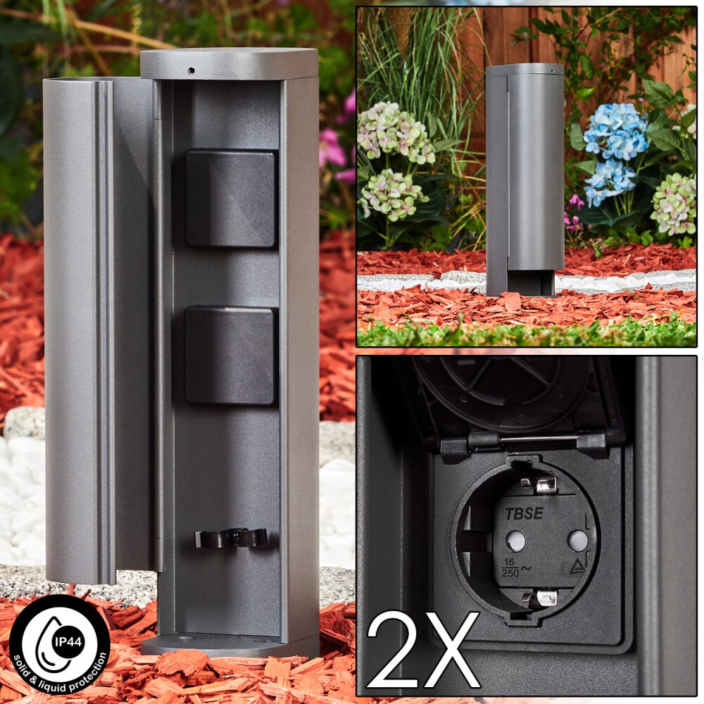 Reigolil Steckdosensäule Anthrazit, Schwarz main product photo