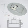 Kombito Deckenpanel LED Silber, Weiß, 1-flammig, Fernbedienung