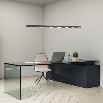 Steinhauer Bloc Pendelleuchte LED Schwarz, 11-flammig Steinhauer Bloc Pendelleuchte LED Schwarz, 11-flammig