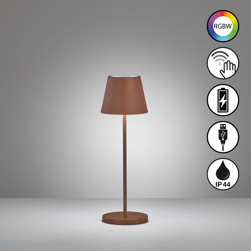 FHL easy Cosenza 2.0 Tischleuchte LED Rostfarben, 1-flammig, Farbwechsler main product photo