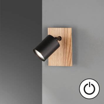 Fischer & Honsel Holton Wandleuchte LED Schwarz, 1-flammig Fischer & Honsel Holton Wandleuchte LED Schwarz, 1-flammig