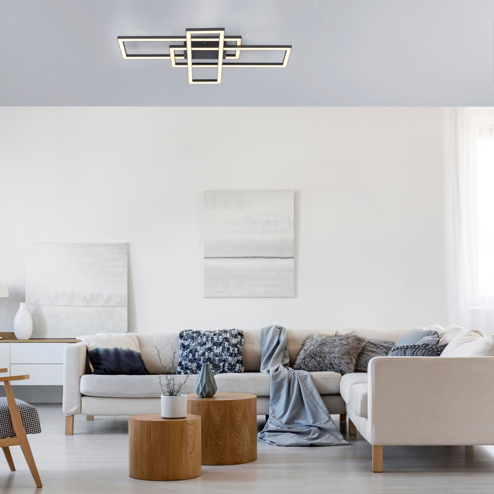 Leuchten Direkt IVEN Deckenleuchte LED Schwarz, 1-flammig main product photo