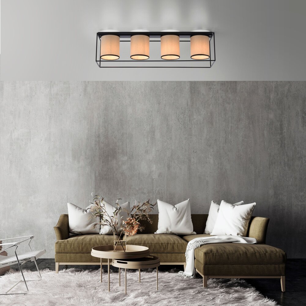 Leuchten Direkt RAVEN Deckenleuchte Schwarz, 4-flammig main product photo
