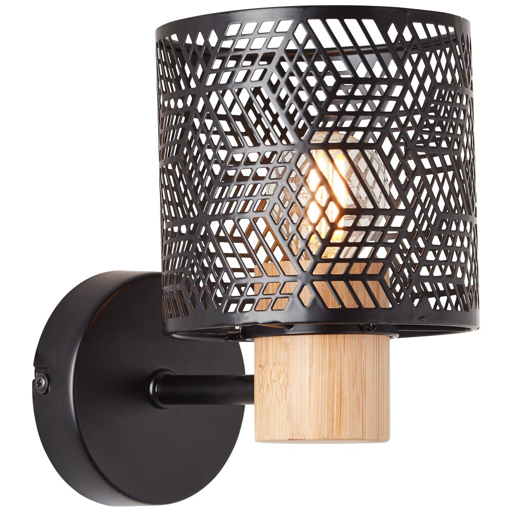Brilliant Santy Wandleuchte Schwarz, 1-flammig main product photo
