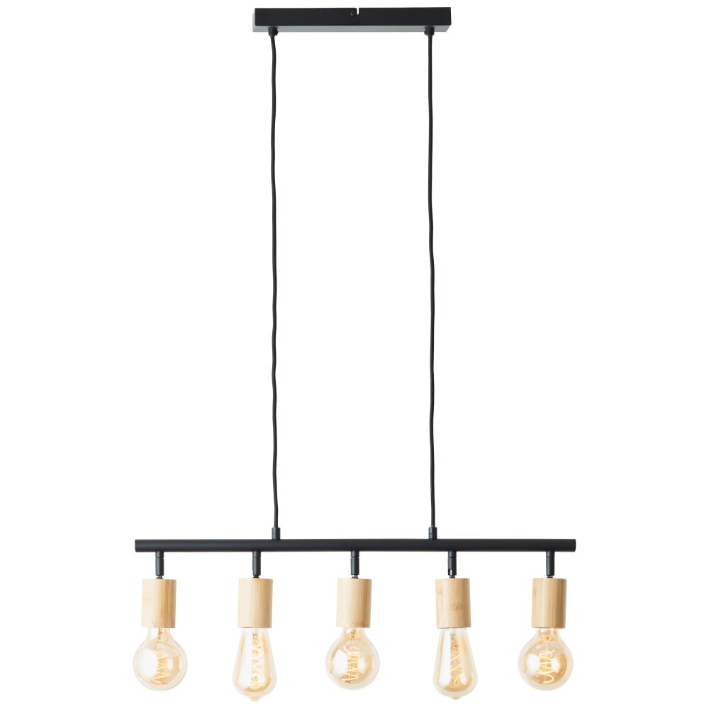 Brilliant Tiffany Pendelleuchte Naturfarben, Schwarz, 5-flammig main product photo