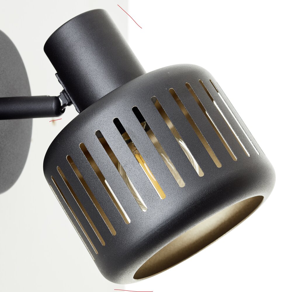 Brilliant Tyas Wandleuchte Schwarz, 1-flammig