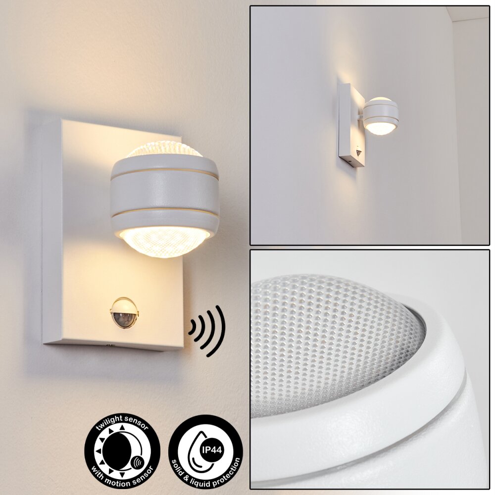 Borlo Außenwandleuchte LED Weiß, 2-flammig, Bewegungsmelder main product photo