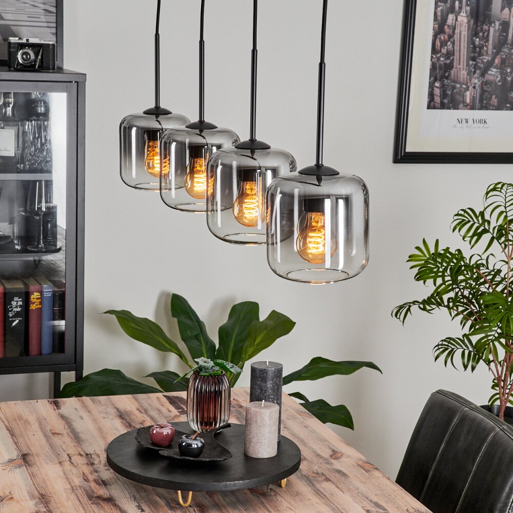Lauden Hängeleuchte Glas 15 cm Klar, Rauchfarben, 4-flammig main product photo