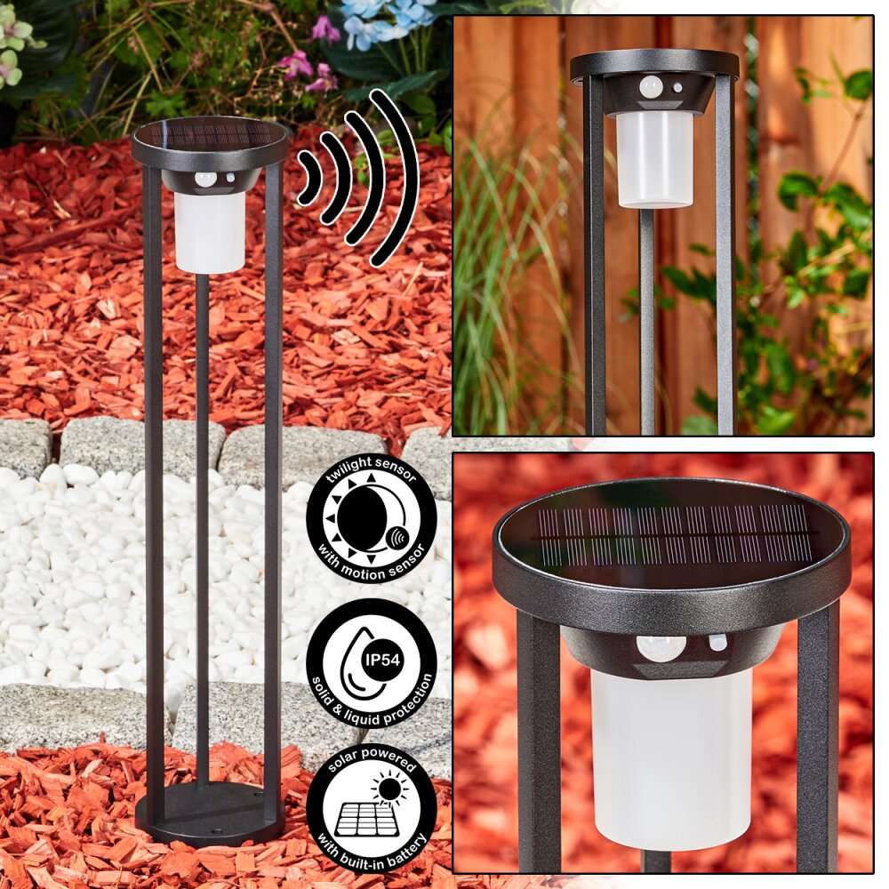 Lokpano Solar-Wegeleuchte LED Schwarz, Weiß, 1-flammig, Bewegungsmelder main product photo