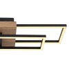Globo KENDRA Deckenleuchte LED Holz hell, Holzoptik, Schwarz, 1-flammig