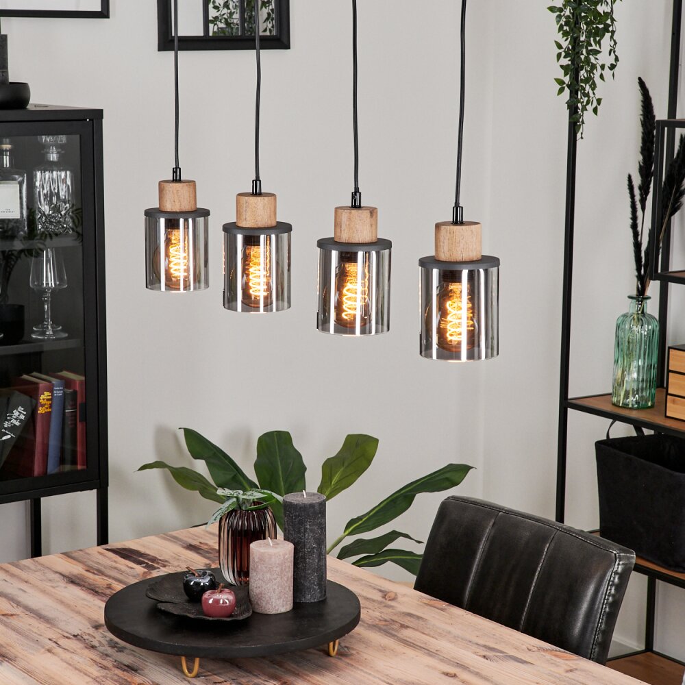 Loursin Hängeleuchte Schwarz, 4-flammig main product photo