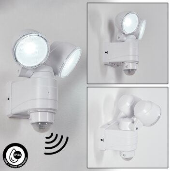 Anyarhwi Außenwandleuchte LED Weiß, 2-flammig, Bewegungsmelder