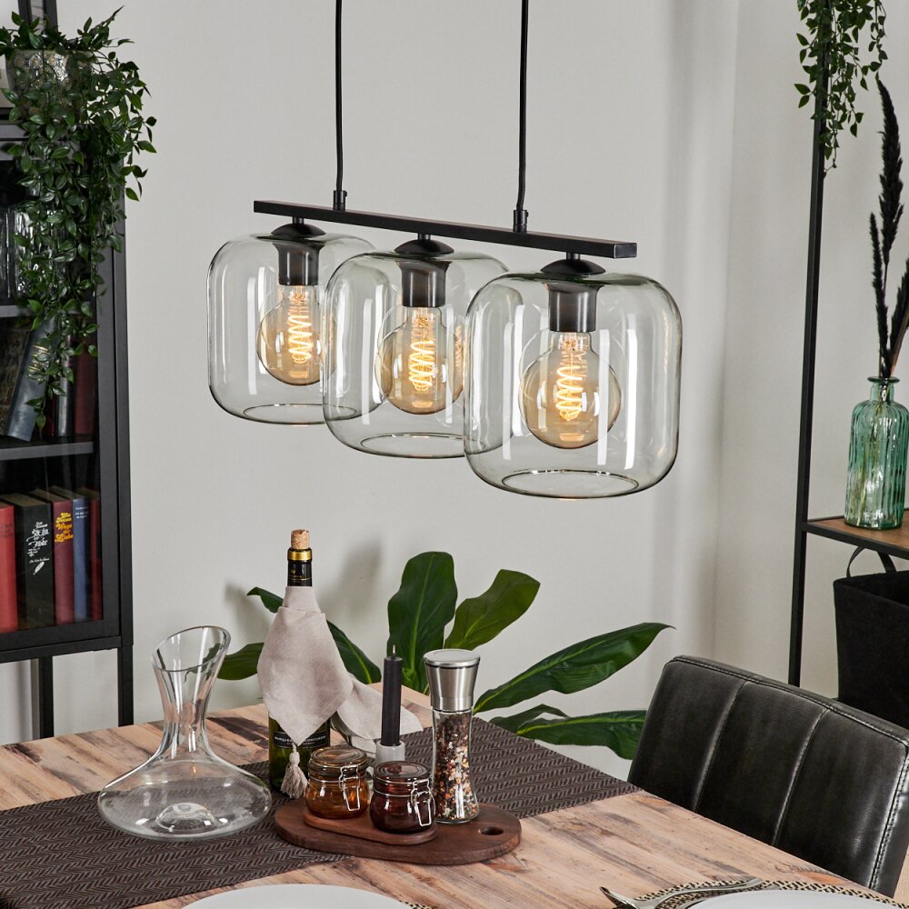 Lauden Pendelleuchte Glas 20 cm Klar, 3-flammig main product photo