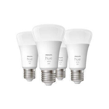 Philips Hue 4er Set E27 LED 9 Watt 2700 Kelvin 800 Lumen