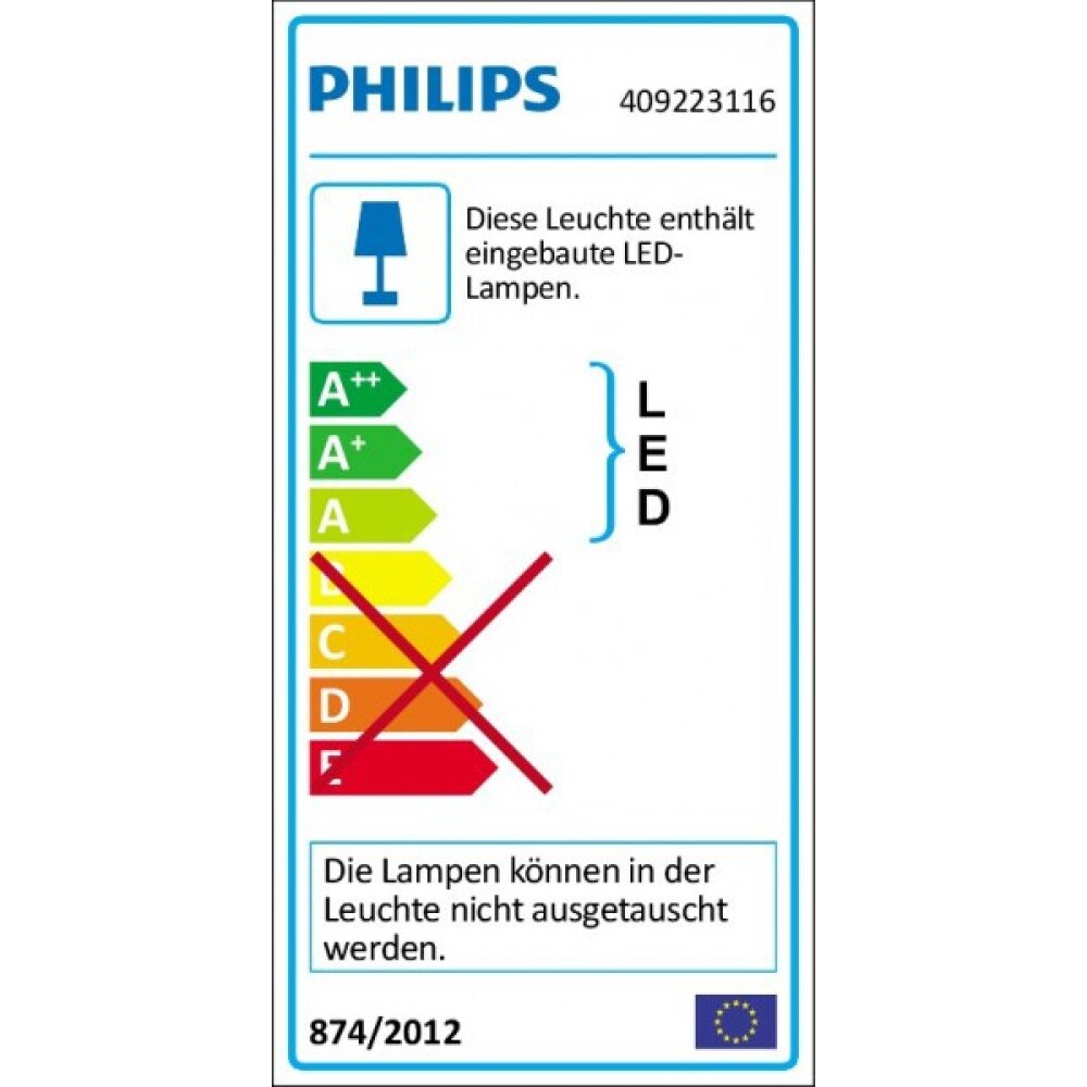 Philips myLiving WOLGA Pendelleuchte LED Weiß, 4-flammig