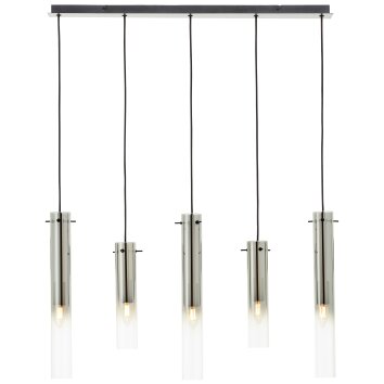 Brilliant Glasini Pendelleuchte Schwarz, 5-flammig