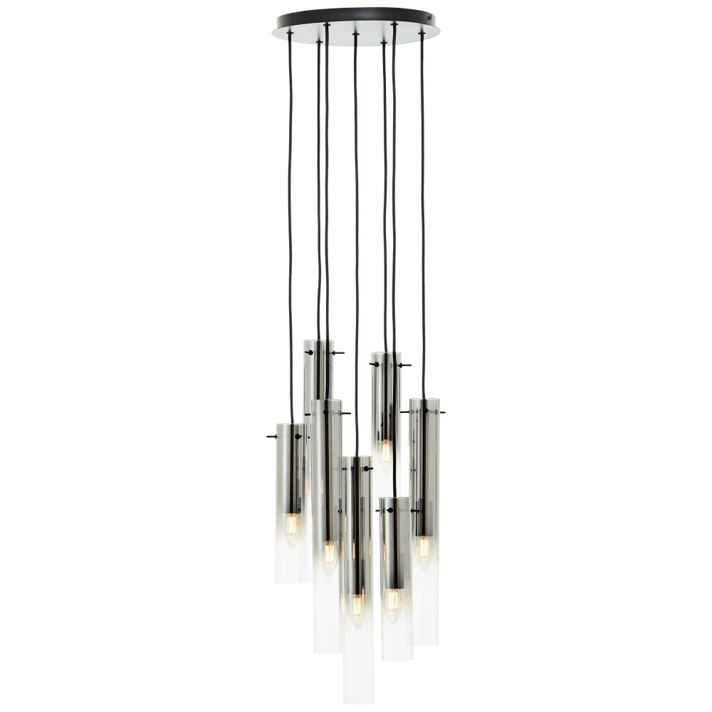 Brilliant Glasini Pendelleuchte Schwarz, 7-flammig main product photo