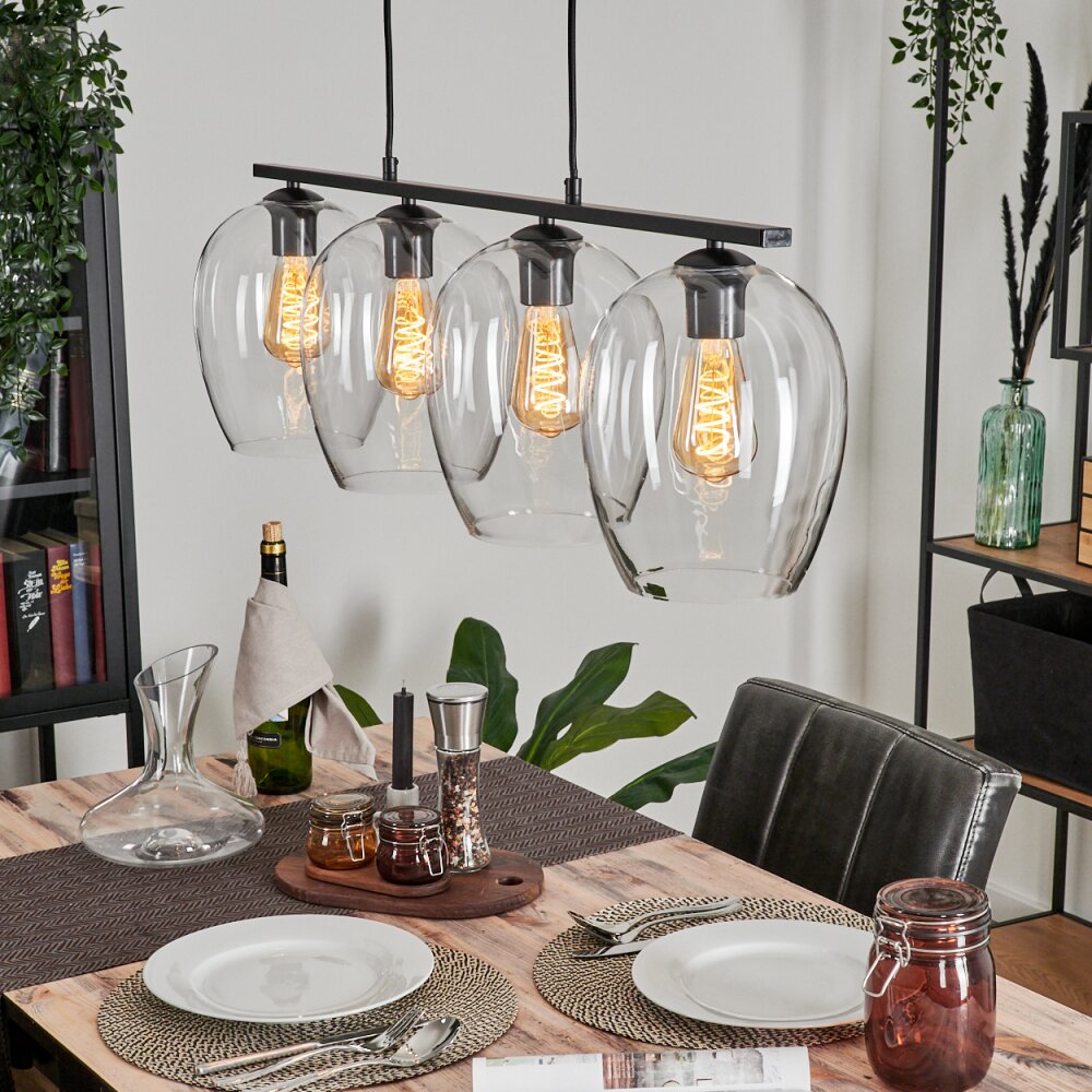 Pendelleuchte Vevino Glas 20cm Klar, 4-flammig main product photo