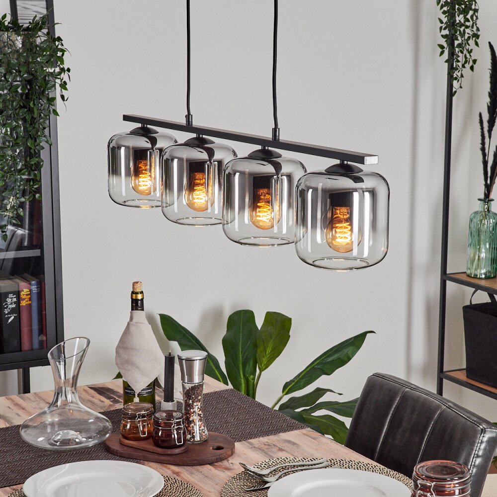 Lauden Pendelleuchte Glas 15 cm Klar, Rauchfarben, 4-flammig main product photo