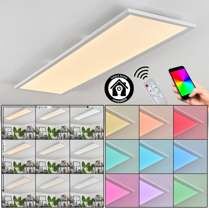Vex Deckenpanel LED Weiß, 1-flammig, Fernbedienung Vex Deckenpanel LED Weiß, 1-flammig, Fernbedienung