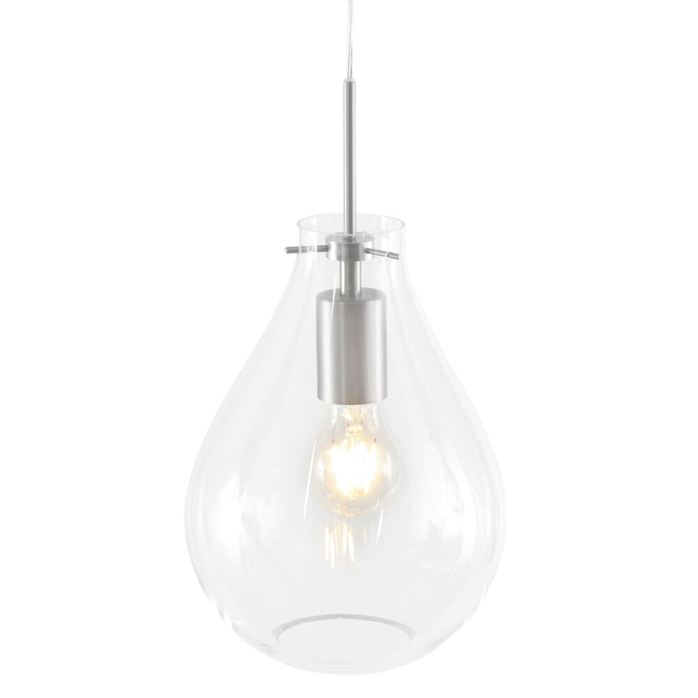 Steinhauer Glass light Pendelleuchte Edelstahl, 1-flammig