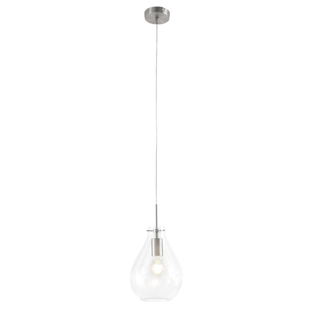 Steinhauer Glass light Pendelleuchte Edelstahl, 1-flammig