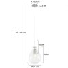 Steinhauer Glass light Pendelleuchte Edelstahl, 1-flammig