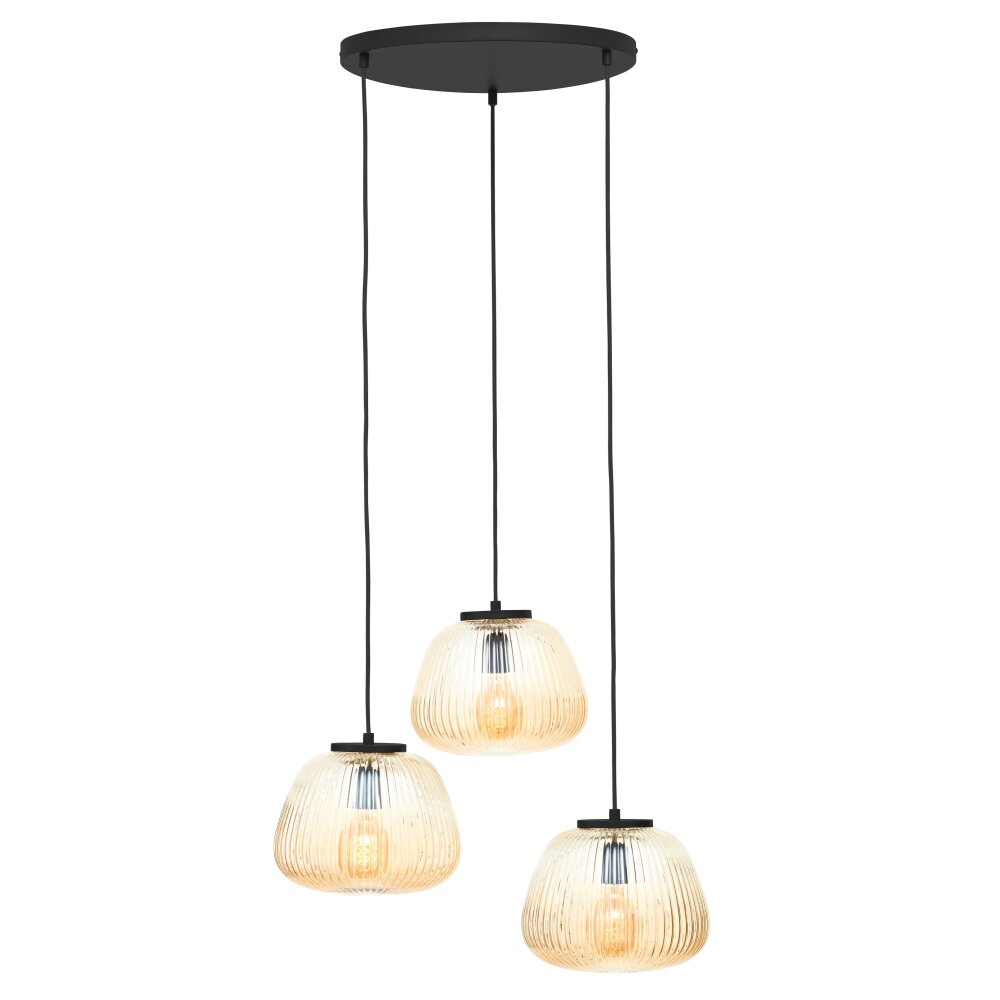 Brilliant Kaizen Pendelleuchte Schwarz, 3-flammig main product photo