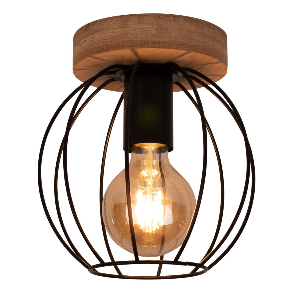 Lecueder Deckenleuchte Holz hell, 1-flammig main product photo