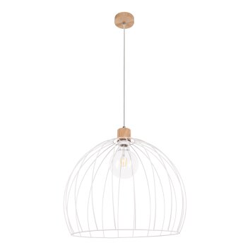 Lecueder Pendelleuchte Holz hell, 1-flammig