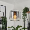 Lauden Hängeleuchte Glas 20cm Klar, Rauchfarben, 1-flammig