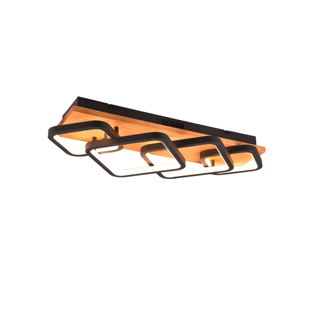 Trio Rama Deckenleuchte LED Naturfarben, Schwarz, 1-flammig main product photo