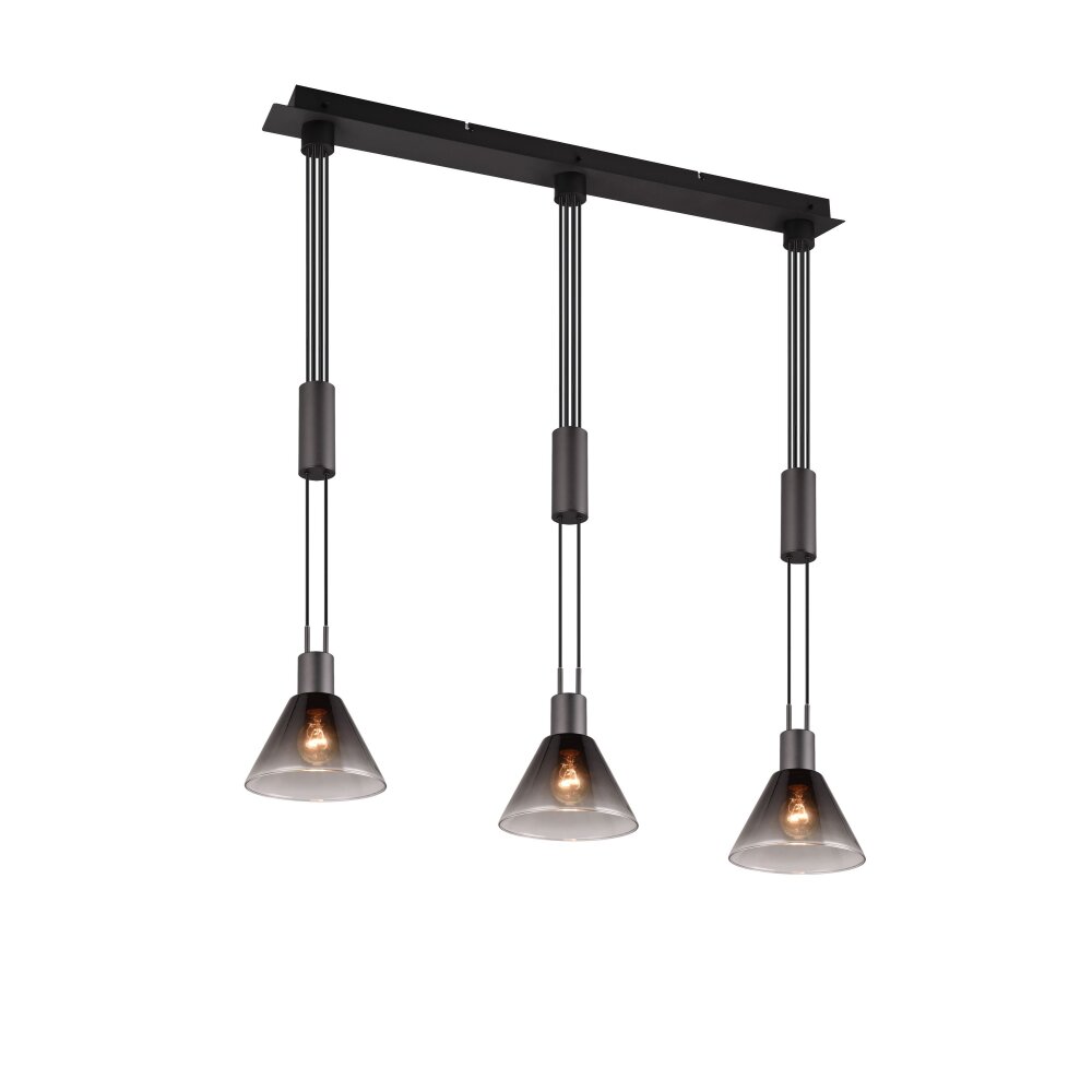 Trio STANLEY Pendelleuchte Schwarz, 3-flammig main product photo