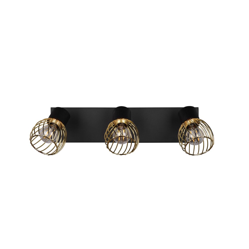 Reality Ardon Deckenleuchte Gold, Schwarz, 3-flammig