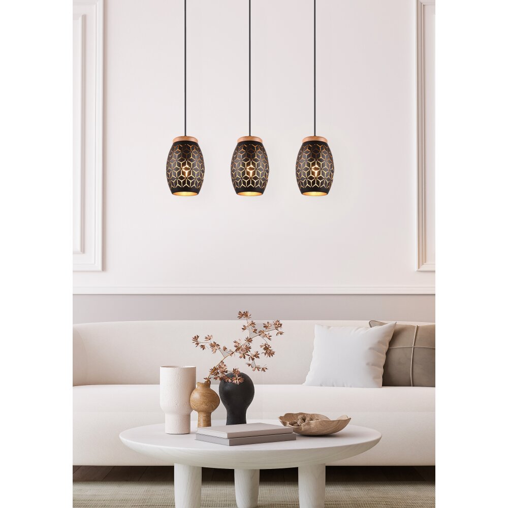 Reality BIDAR Pendelleuchte Naturfarben, Weiß, 3-flammig main product photo