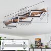 Cascada Deckenleuchte LED Braun, Holzoptik, Schwarz, 1-flammig