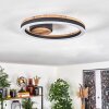 Cascada Deckenleuchte LED Braun, Holzoptik, Schwarz, 1-flammig