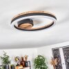 Cascada Deckenleuchte LED Braun, Holzoptik, Schwarz, 1-flammig