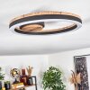 Cascada Deckenleuchte LED Braun, Holzoptik, Schwarz, 1-flammig