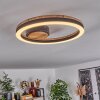 Cascada Deckenleuchte LED Braun, Holzoptik, Schwarz, 1-flammig