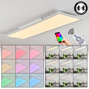 Voisines Deckenpanel LED Weiß, 1-flammig, Fernbedienung