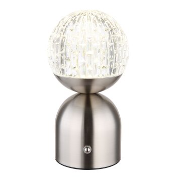 Globo JULSY Tischleuchte LED Nickel-Matt, 1-flammig