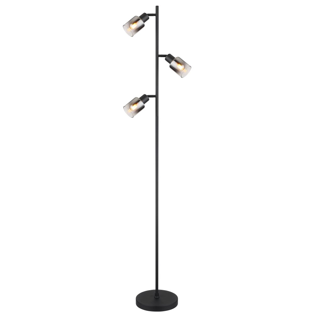 Globo HUBERTUS Stehleuchte Schwarz, 3-flammig main product photo