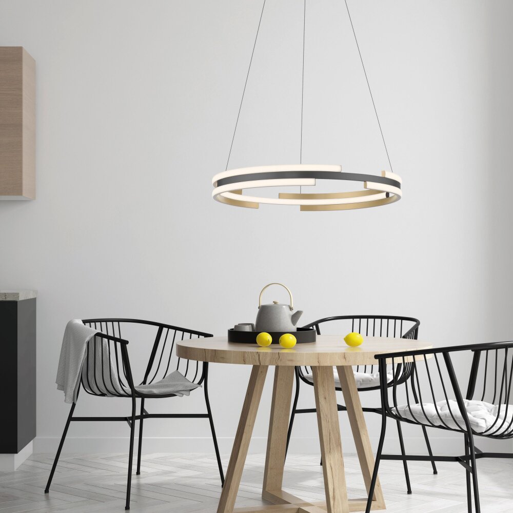 Paul Neuhaus Q-BELUGA Pendelleuchte LED Gold, 1-flammig, Fernbedienung main product photo