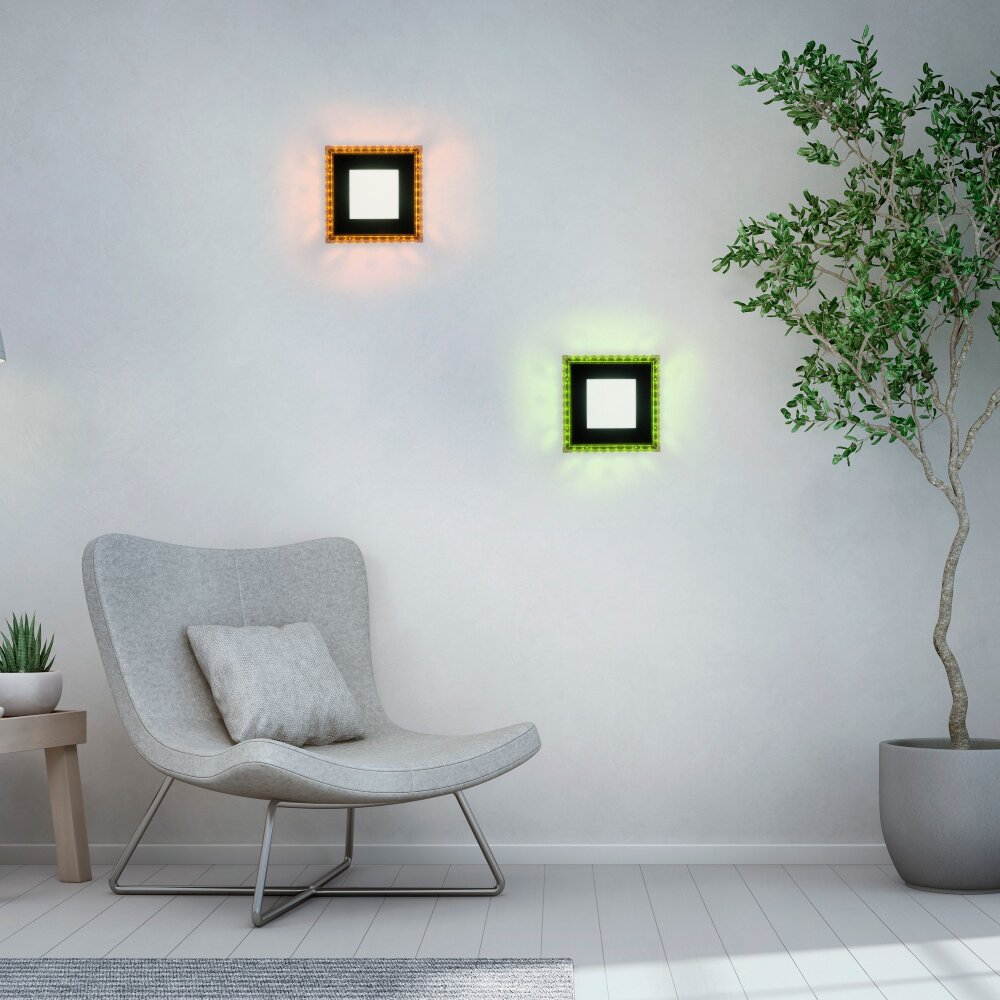 Leuchten Direkt ACRI Deckenleuchte LED Schwarz, 2-flammig, Fernbedienung main product photo
