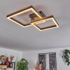 Cascada Deckenleuchte LED Braun, Holzoptik, Schwarz, 1-flammig