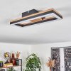 Cascada Deckenleuchte LED Braun, Holzoptik, Schwarz, 1-flammig