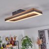 Cascada Deckenleuchte LED Braun, Holzoptik, Schwarz, 1-flammig