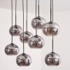 Apedo Hängeleuchte Glas 20cm Rauchfarben, 8-flammig